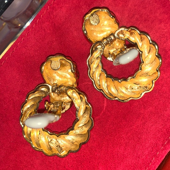 LAST CHANCE ✔️ Wow ✨ Ciner Doorknocker Earrings Vintage Gorgeous - Picture 7 of 10